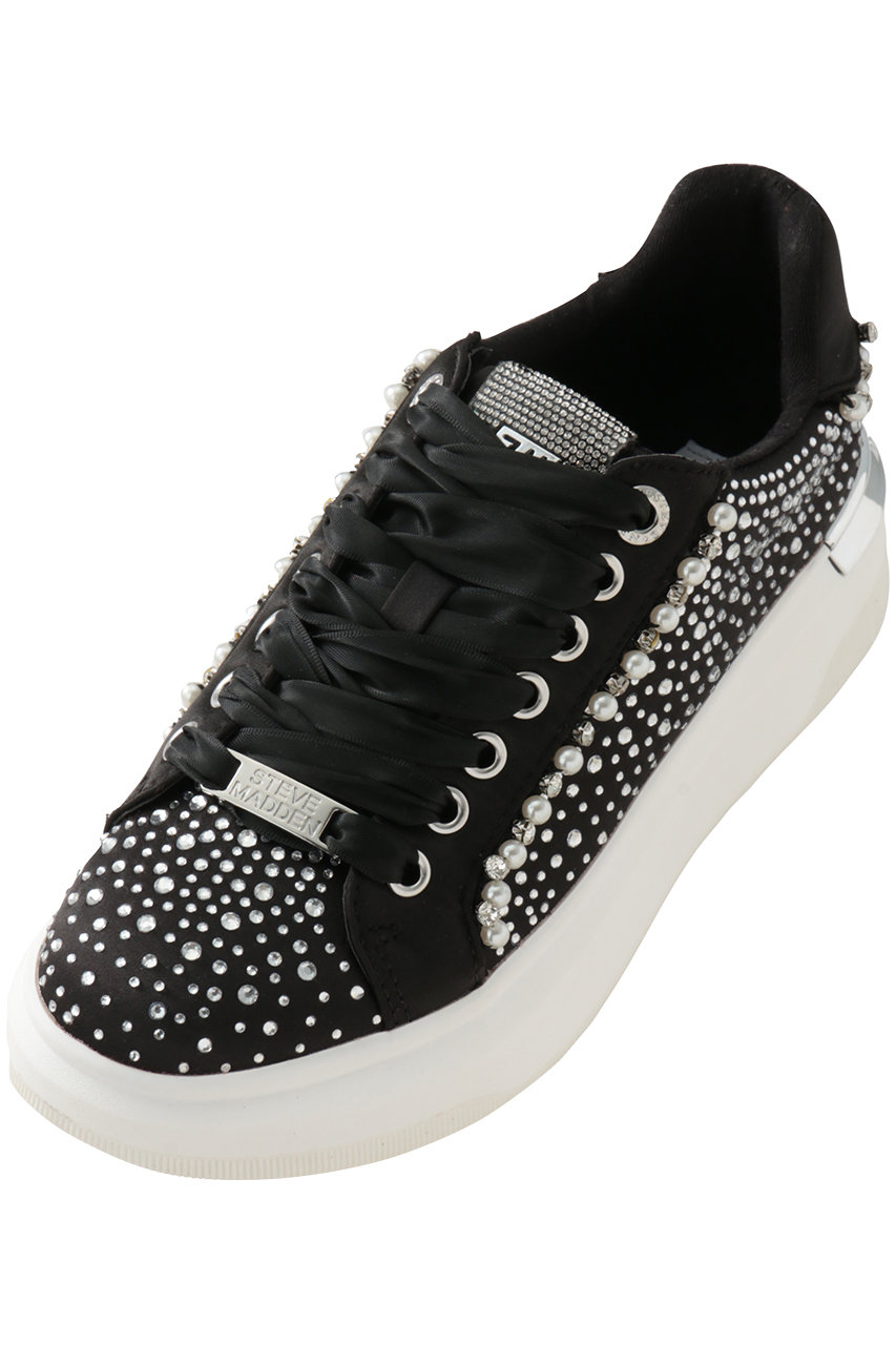 スティーブ・マデン/STEVE MADDENのGLORIES ビジュー厚底スニーカー(ブラック/S.MADDEN GLORIES-XS)