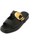 BAY-RIDGE メタルゴールドフラットサンダル スティーブ・マデン/STEVE MADDEN BLK