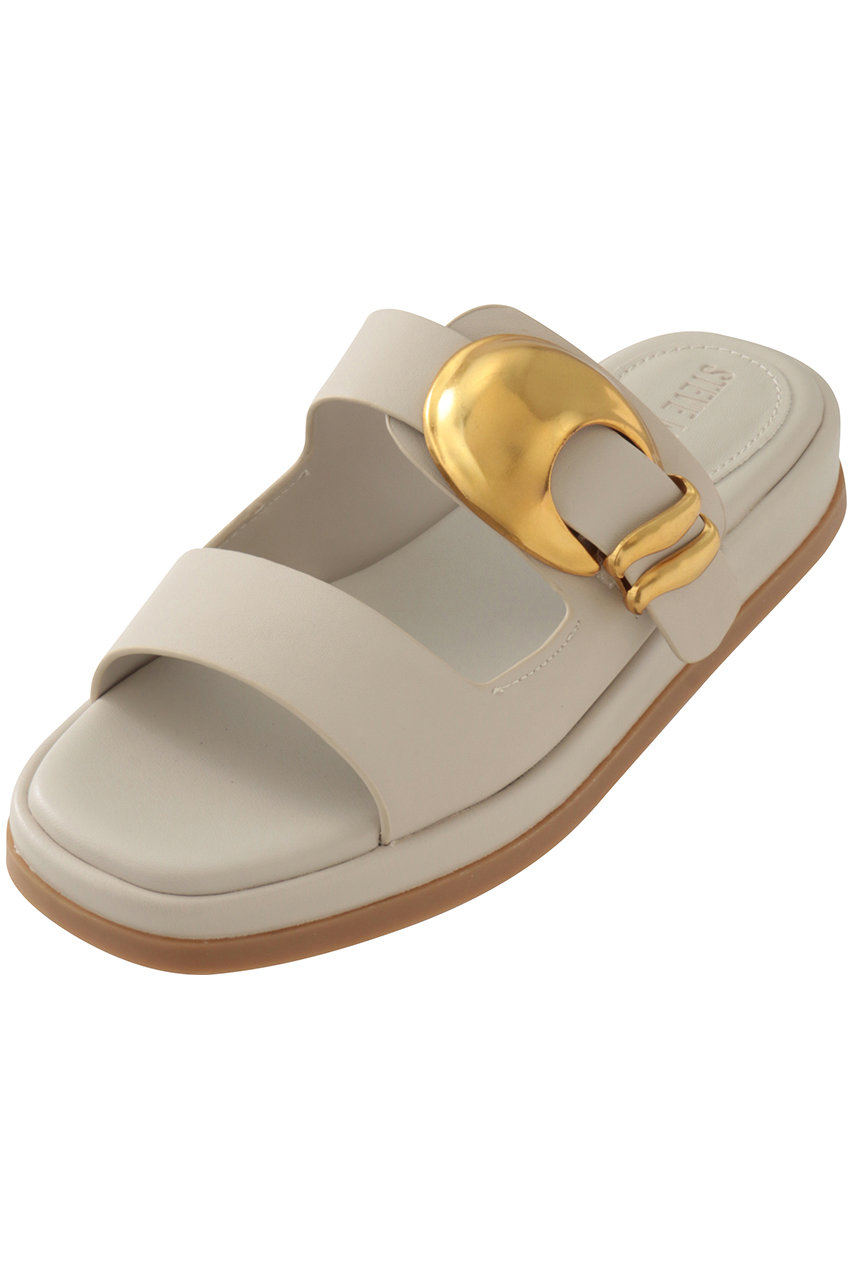 スティーブ・マデン/STEVE MADDENのBAY-RIDGE メタルゴールドフラットサンダル(BONE/S.MADDEN BAY-RIDGE-XS)