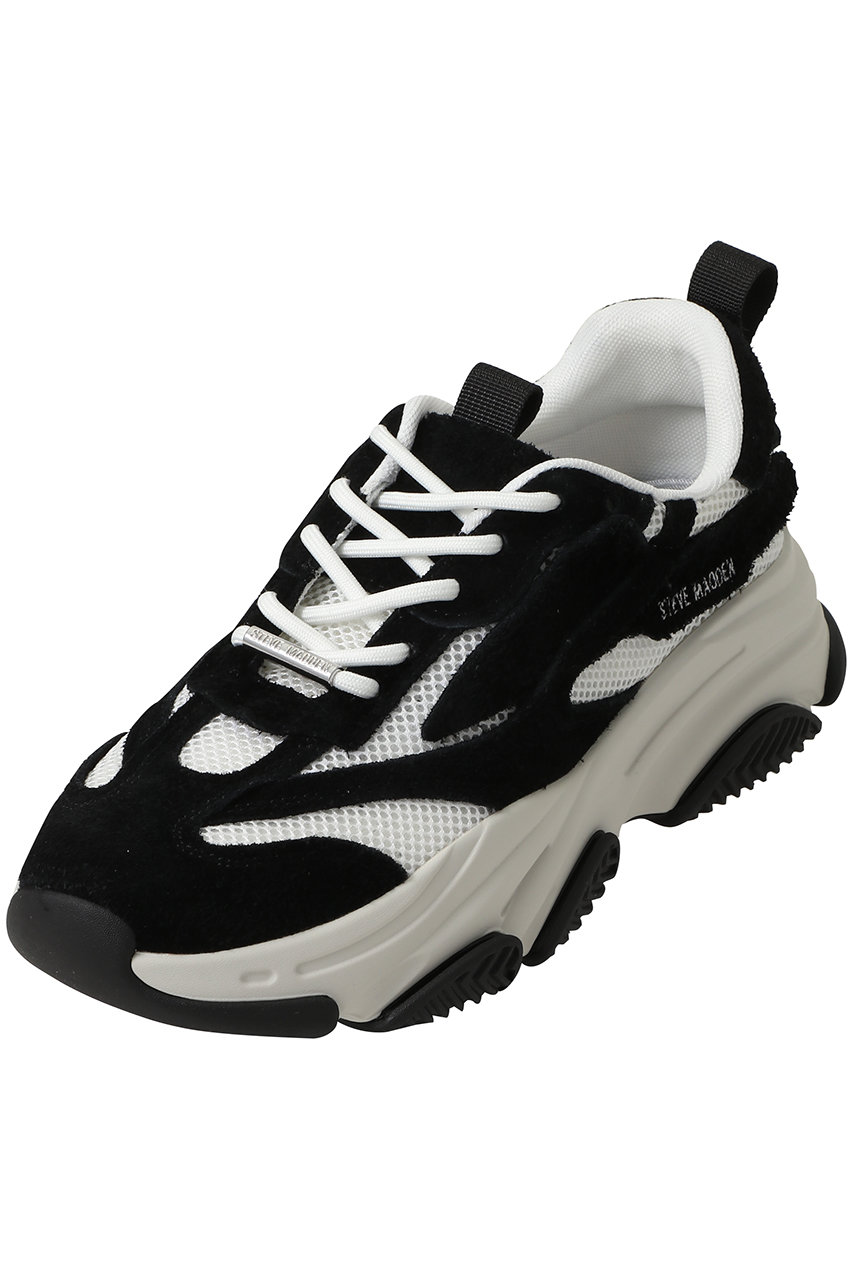 スティーブ・マデン/STEVE MADDENの【MEN】POSSES-H-XS　ウェーブボリュームソールスニーカー(BLK/S.MADDEN POSSES-H-XS)
