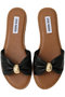 DISPY-CN リボンフラットミュールサンダル スティーブ・マデン/STEVE MADDEN BLK/LT