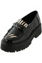 ON-CALL-XA　ゼブラビット厚底ローファー スティーブ・マデン/STEVE MADDEN BLK