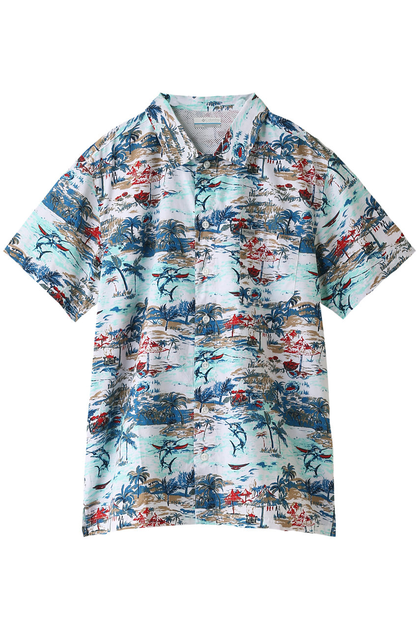 SALE 【30%OFF】 Columbia コロンビア メンズ(MENS)トローラーズベスト ショートスリーブシャツ マルチカラー(BBQプリント)