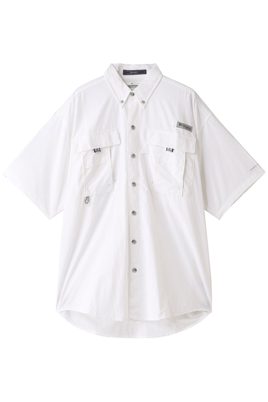  Columbia 【MEN】バハマ IIショートスリーブシャツ (ホワイト S) コロンビア ELLE SHOP