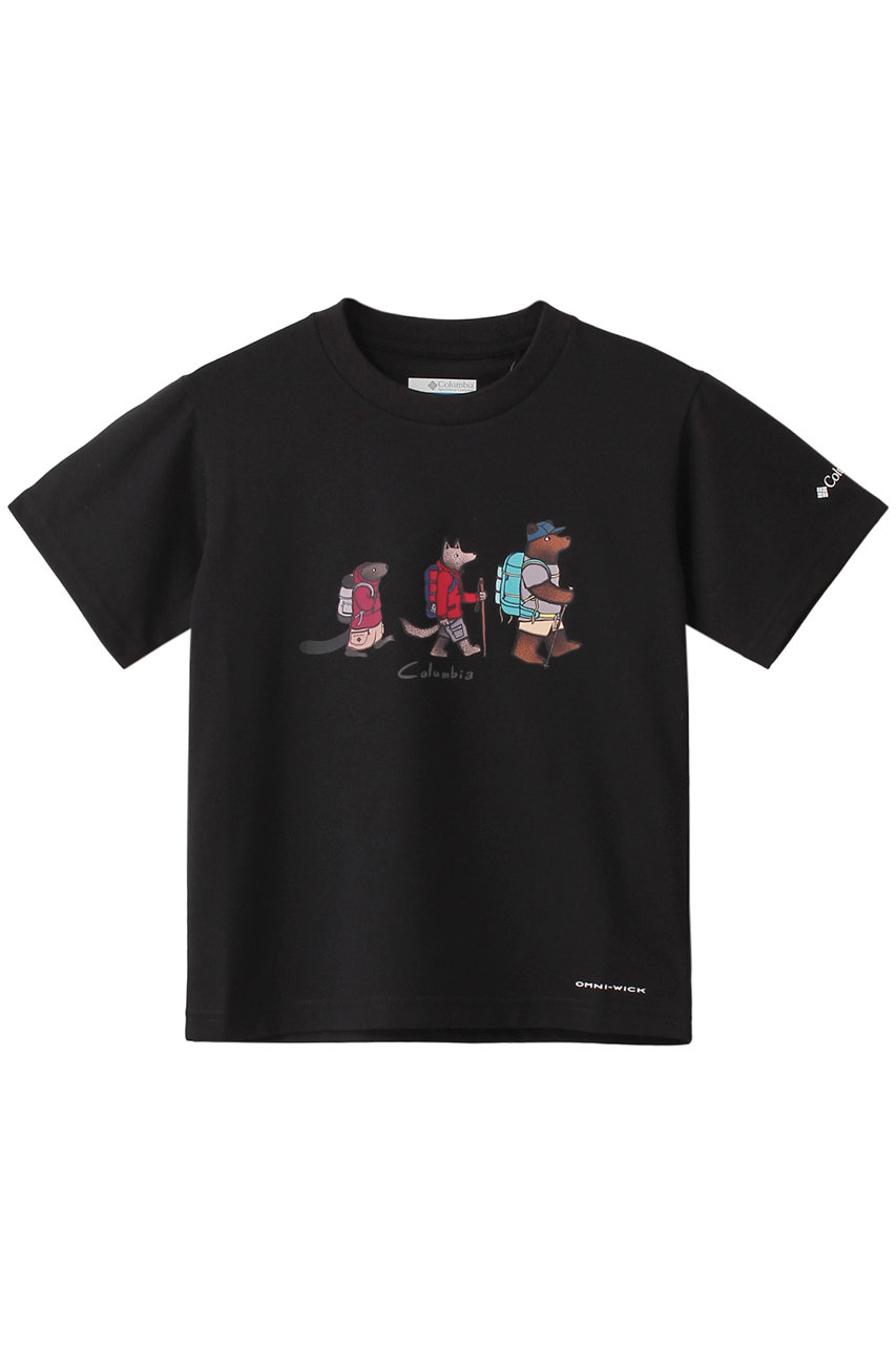 コロンビア/Columbiaの【Kids】レークトゥーアべニューショートスリーブTシャツ(Black・ Hike Print/PY0205)