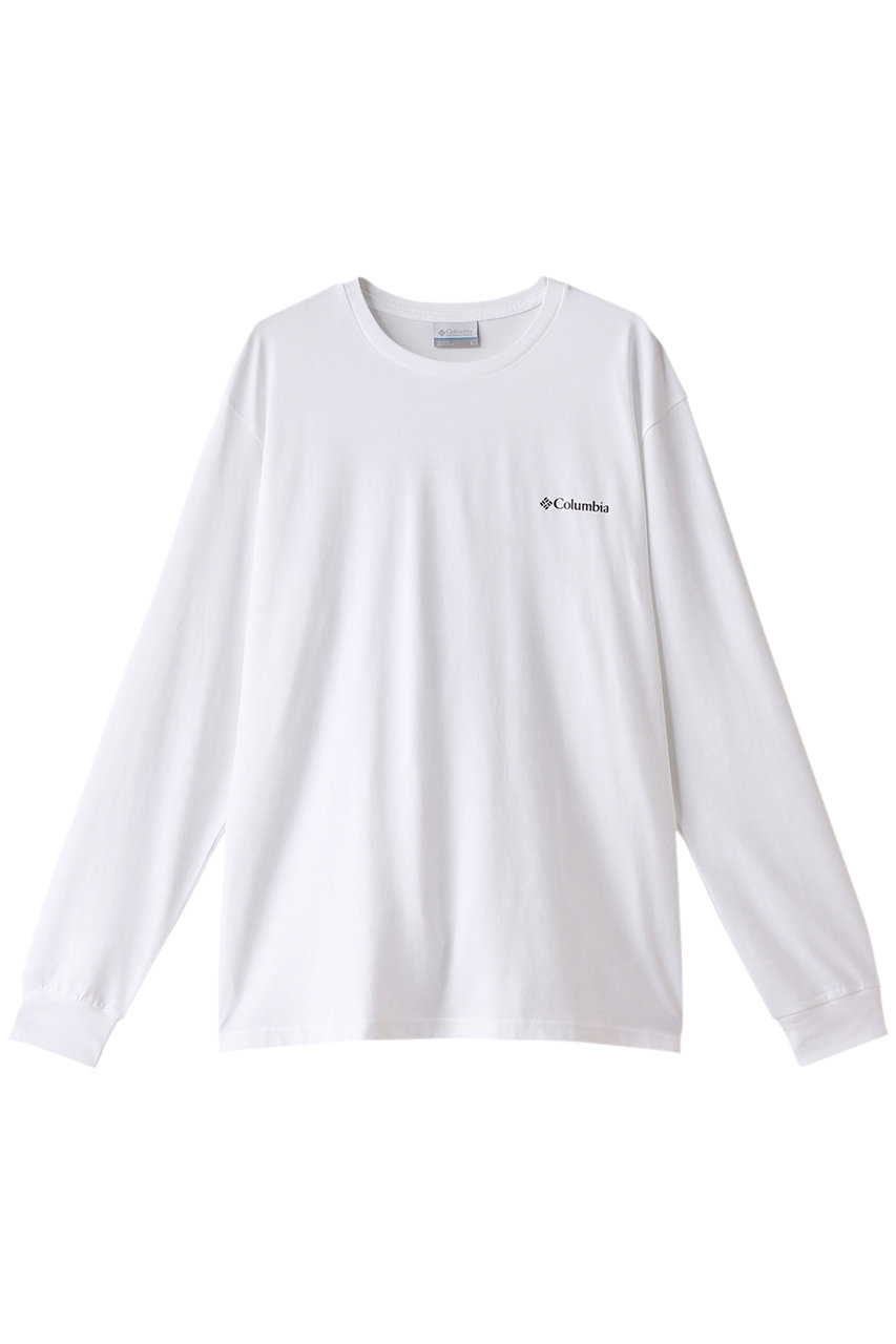 コロンビア/Columbiaの【MEN】エクスプローラーズキャニオンロングスリーブTシャツ(White・ Outdoor Fun I/AJ5272)