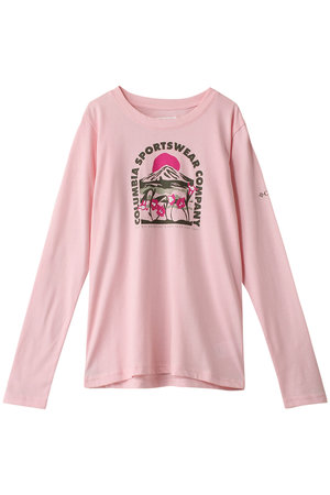 コロンビア/Columbiaの【KIDS】ヘーゼルデルヒルロングスリーブグラフィックティー Satin Pink・Floral Vi L(200200/200201)