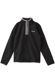 【KIDS】ヘルべチアハーフスナップフリース Black・ City Grey L