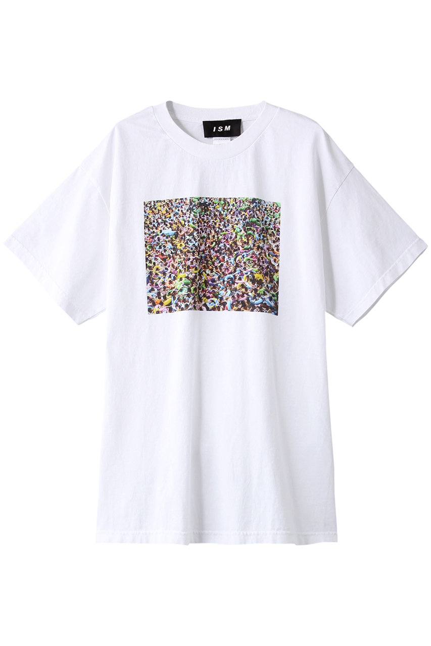 ＜ELLE SHOP＞ GALLARDAGALANTE 【ISM】プリントTシャツ (ホワイト M) ガリャルダガランテ ELLE SHOP