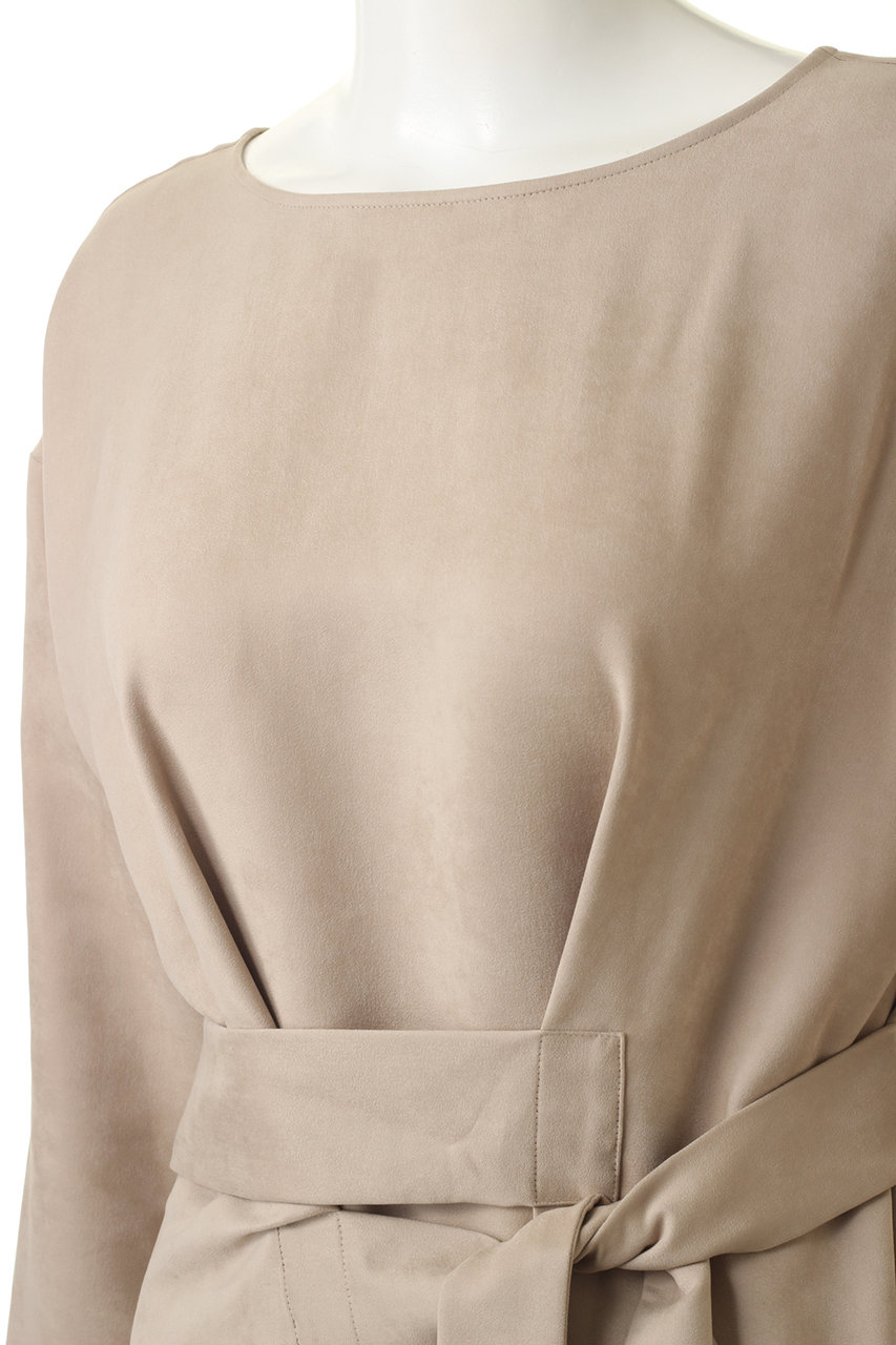 Gallardagalante ファイクスエードワンピース ベージュ の通販 Elleshop エル ショップ