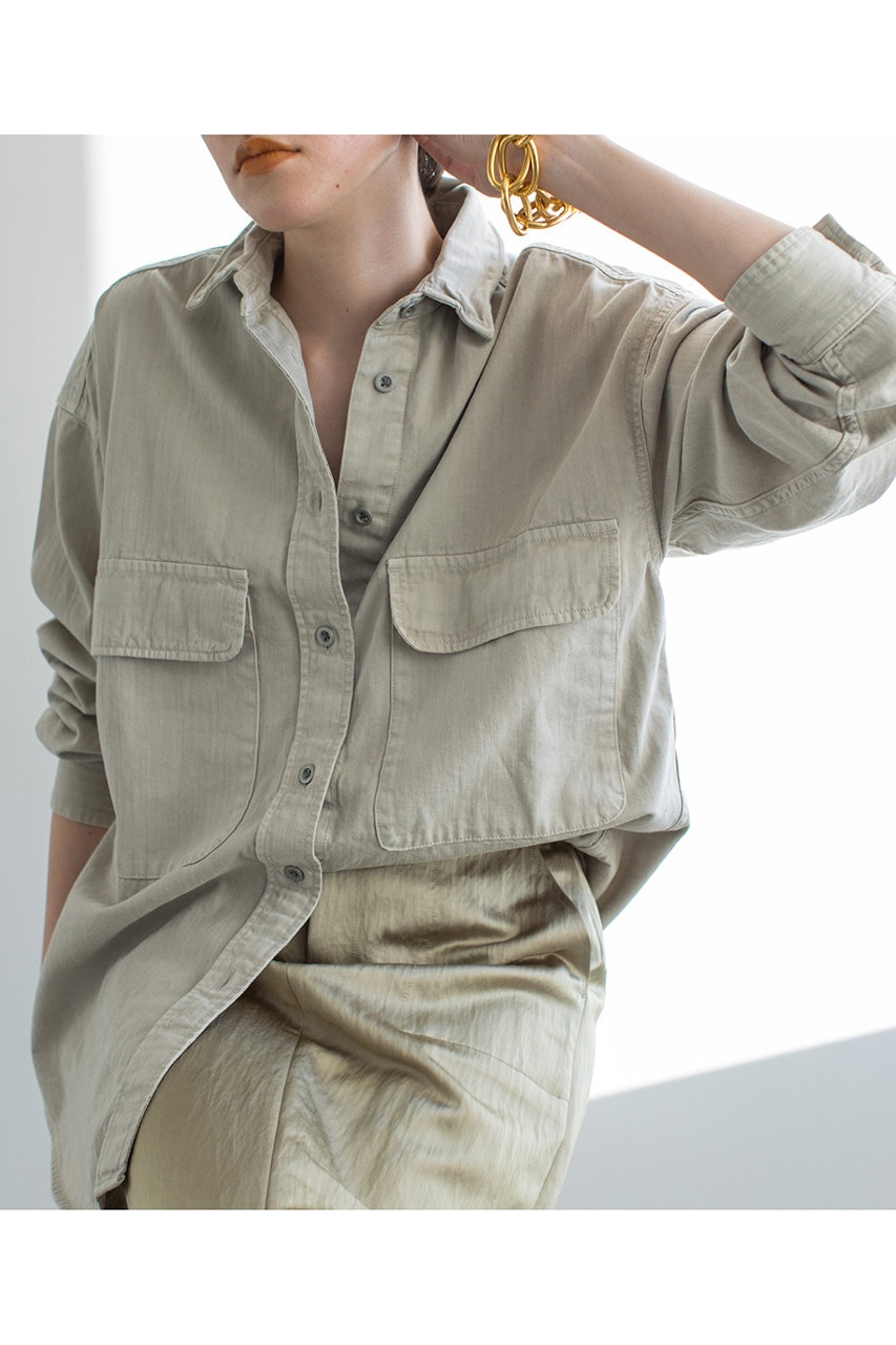 Gallardagalante ガリャルダガランテ Yanuk 別注cpoデニムシャツ サンドベージュ の通販 Elleshop エル ショップ