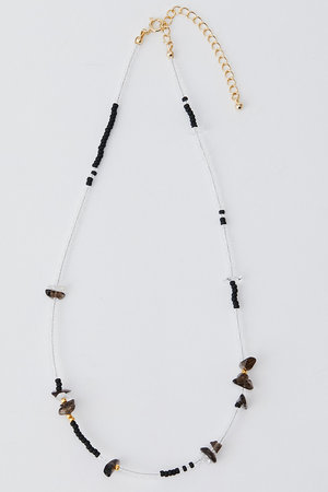 ガリャルダガランテ/GALLARDAGALANTEのストーンミックスビーズネックレス