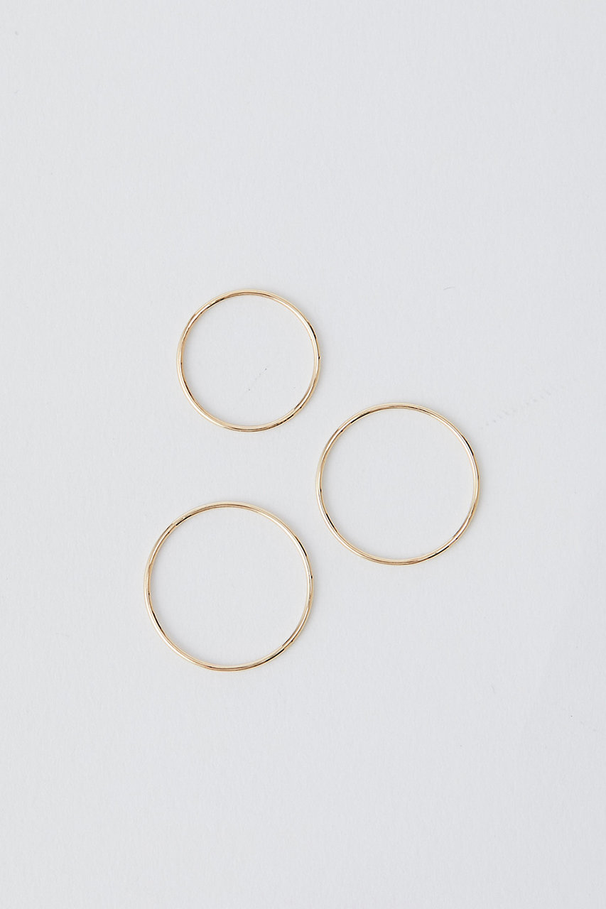 Gallardagalante ガリャルダガランテ 2 718 イノセント3連リング イエローゴールド の通販 Elleshop エル ショップ