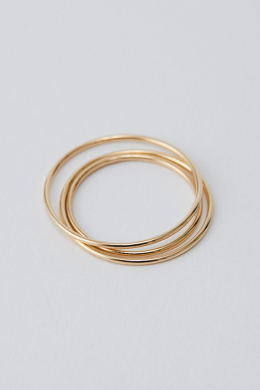 Gallardagalante ガリャルダガランテ 2 718 イノセント3連リング イエローゴールド の通販 Elleshop エル ショップ