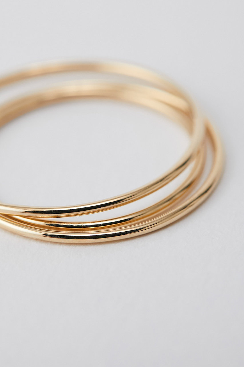 Gallardagalante ガリャルダガランテ 2 718 イノセント3連リング イエローゴールド の通販 Elleshop エル ショップ