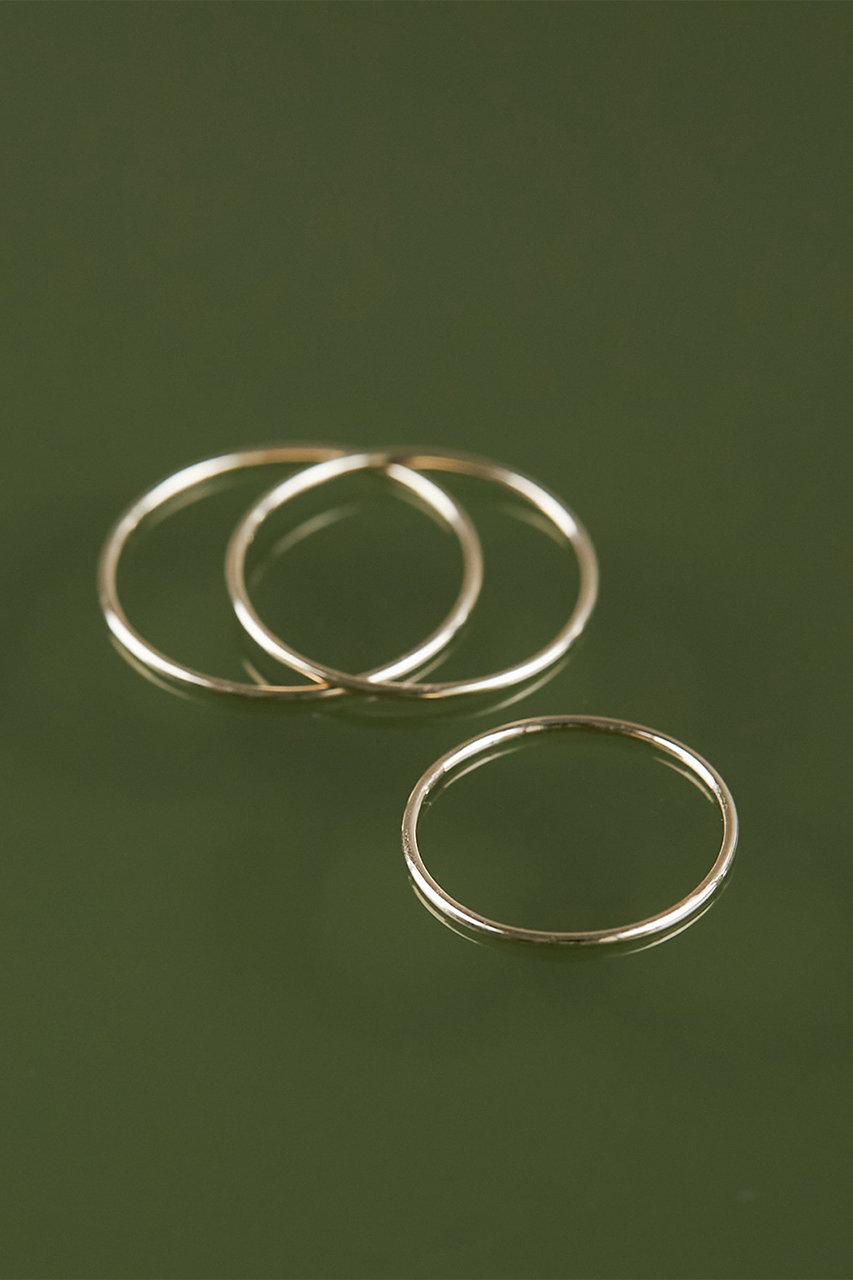 Gallardagalante ガリャルダガランテ 2 718 イノセント3連リング イエローゴールド の通販 Elleshop エル ショップ