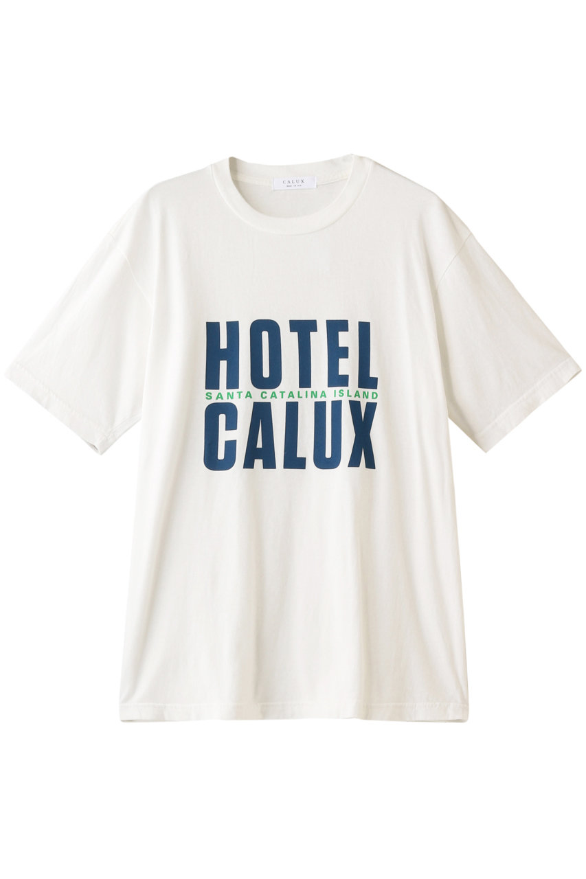 GALLARDAGALANTE ガリャルダガランテ 【CALUX】ロゴプリントTシャツ ホワイト