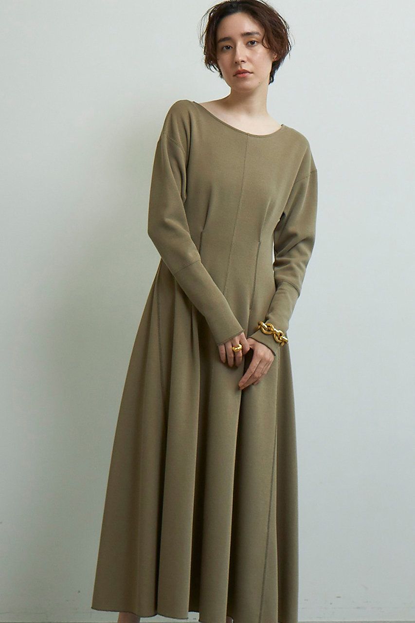 Gallardagalante ガリャルダガランテ カットフレアワンピース カーキ の通販 Elleshop エル ショップ
