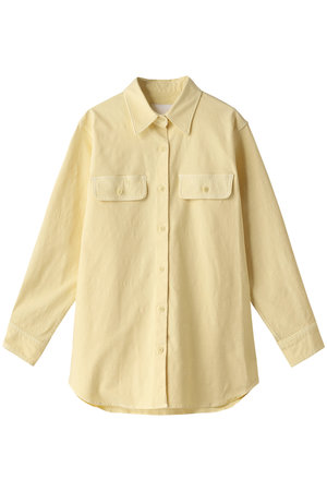 製品染めコットンストレッチシャツ