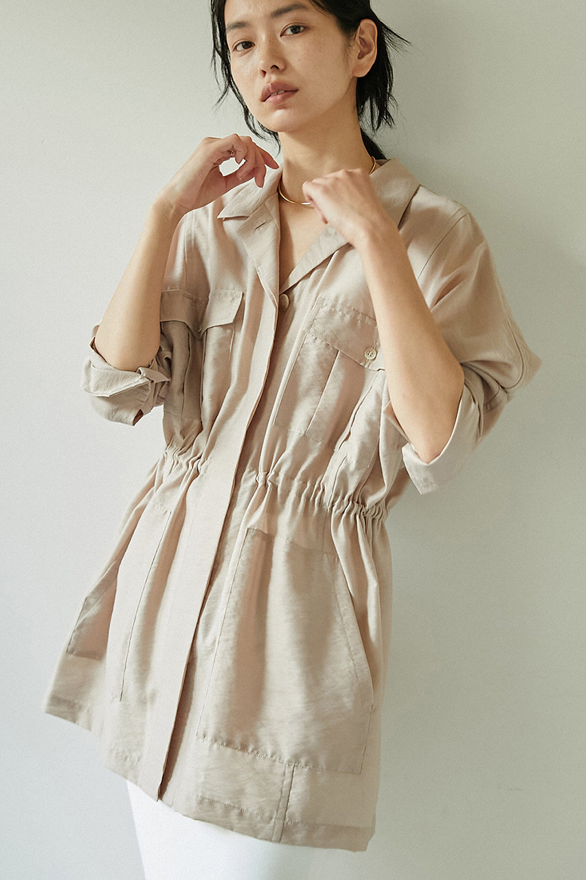 Gallardagalante ガリャルダガランテ 予約販売 シアーサファリジャケット ベージュ の通販 Elleshop エル ショップ