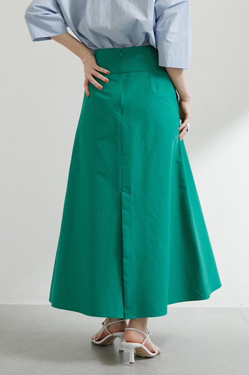 Gallardagalante ガリャルダガランテ ワイドベルトフレアスカート グリーン の通販 Elleshop エル ショップ