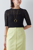 【La nature linge】レースハーフカットソー