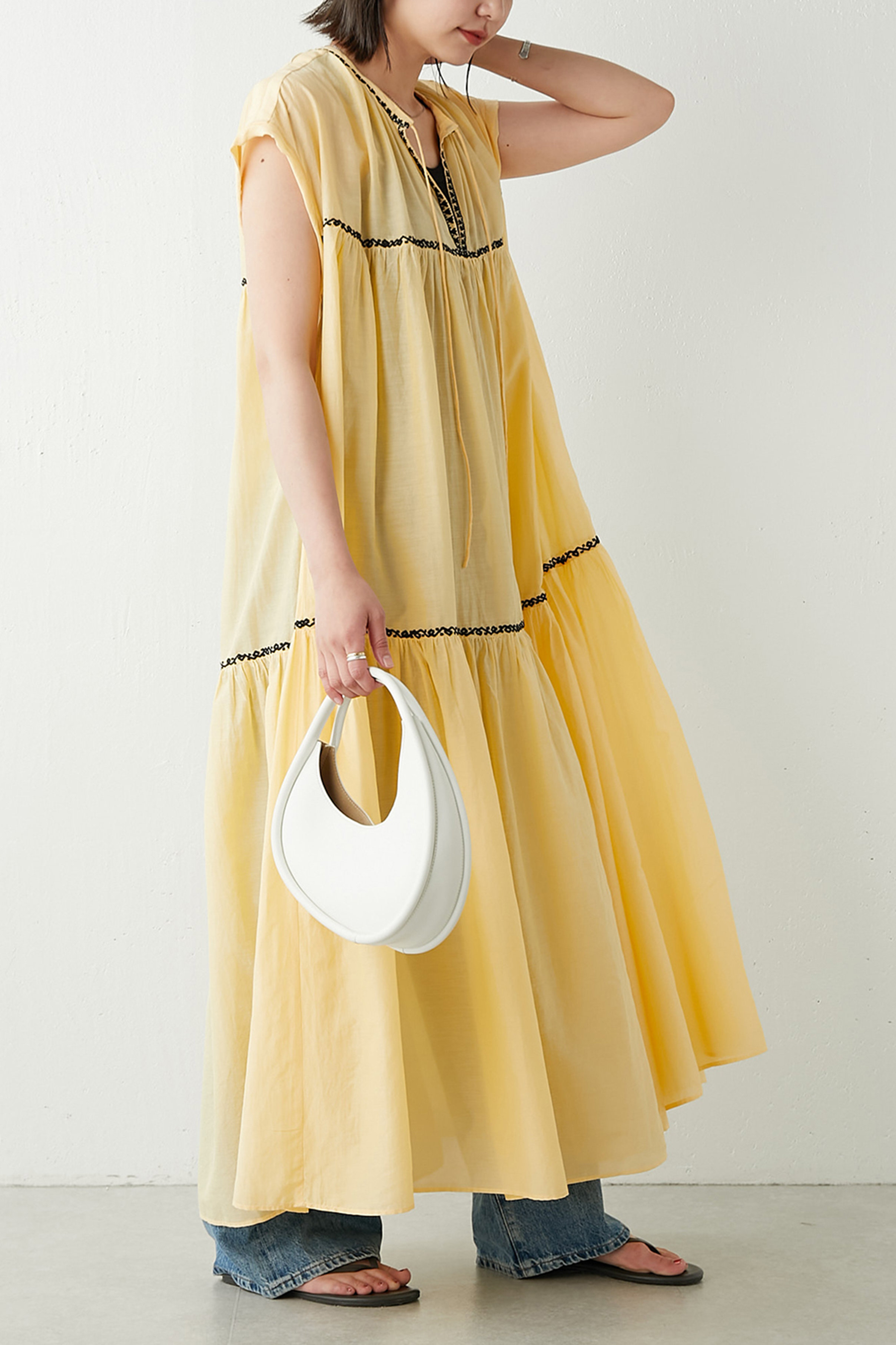 【HERITANOVUM escape】ローンカフタンワンピース