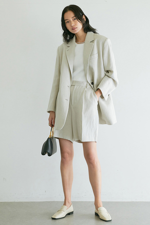 ウールリネンショートパンツ