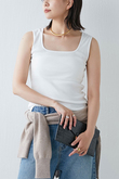 【La nature linge】スクエアタンクトップ