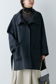 【HERITANOVUM】スタンドカラーハーフコート