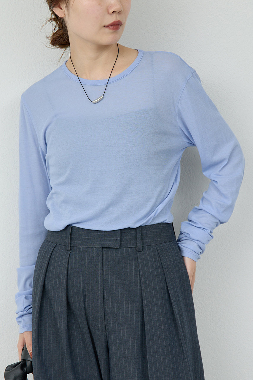 ガリャルダガランテ/GALLARDAGALANTEの【La nature linge】NEWロングスリーブTシャツ(サックスブルー/GGZ5032206A0002)