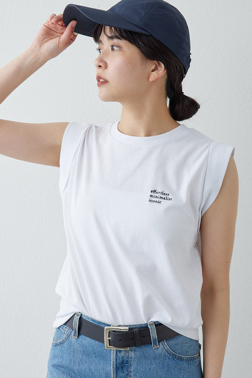 ガリャルダガランテ/GALLARDAGALANTEの【予約販売】ノースリーブロゴTシャツ(ホワイト/72084684)