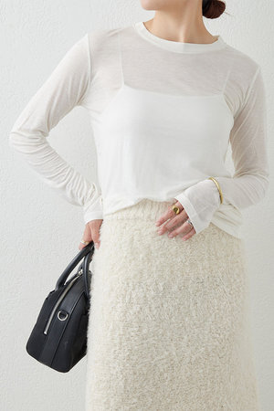 ガリャルダガランテ/GALLARDAGALANTEの【BASERANGE】シアーロングスリーブTee(110100/110103)