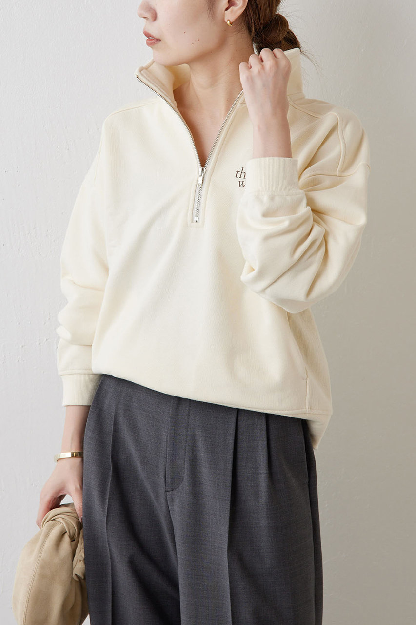 WEB先行販売】フェイクファーハーフZIPプルオーバー