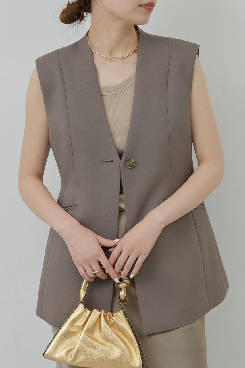 GALLARDAGALANTE(ガリャルダガランテ)｜ウエストタックジレ/モカ の