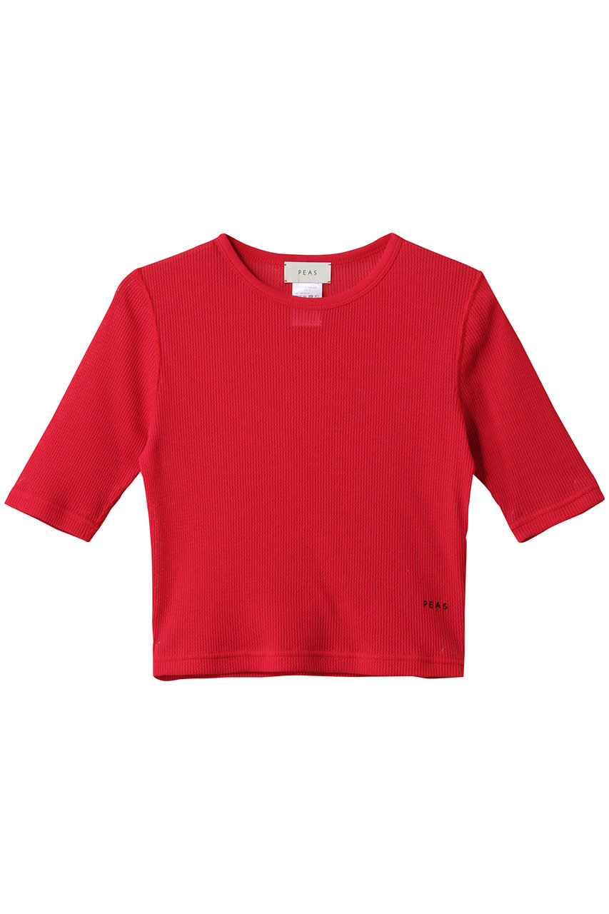 【PEAS】シフォンワッフルチビTee