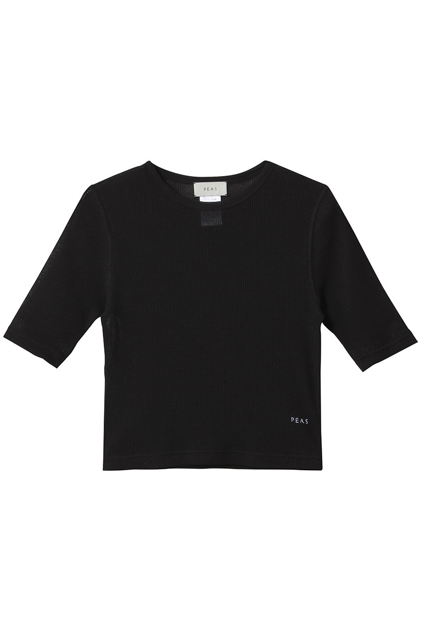 【PEAS】シフォンワッフルチビTee