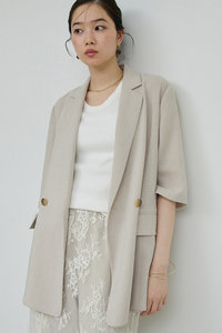 GALLARDAGALANTE リネンメッシュシングルジャケット リネンメッシュシングルジャケット | GALLARDAGALANTE(ガリャル