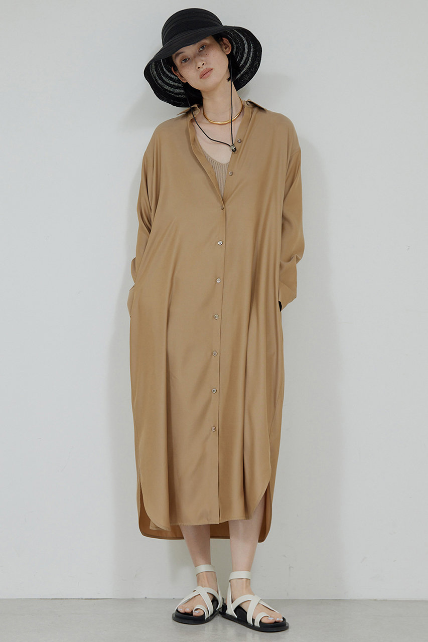ガリャルダガランテ/GALLARDAGALANTEのロングシャツワンピース(キャメル/GGZ1051409A0001)
