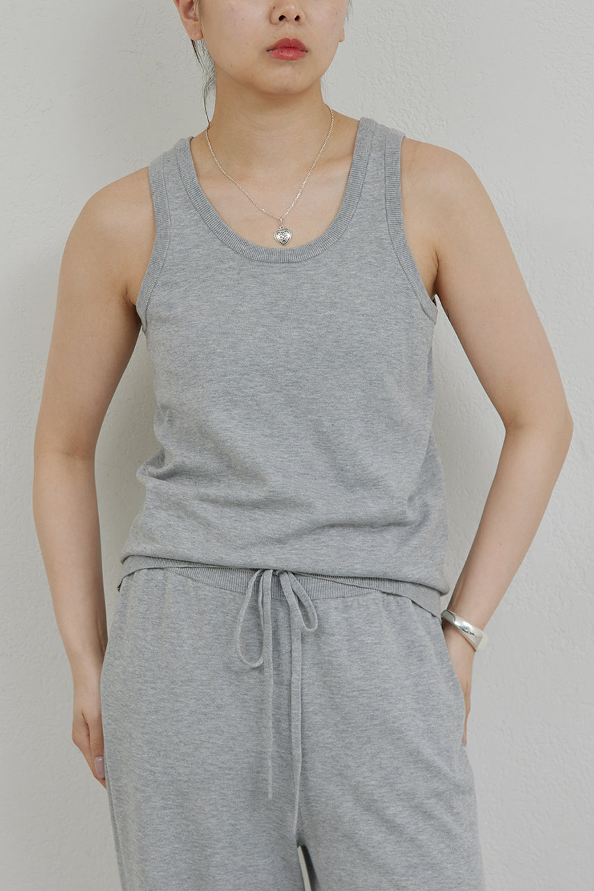 GALLARDAGALANTE 【HERITANOVUM】シーアイランドコットンタンクトップ (ライトグレー, F) ガリャルダガランテ ELLE SHOP GALLARDAGALANTE 【HERITANOVUM】シーアイランドコットンタンクトップ (ライトグレー, F) ガリャルダガランテ ELLE SHOP