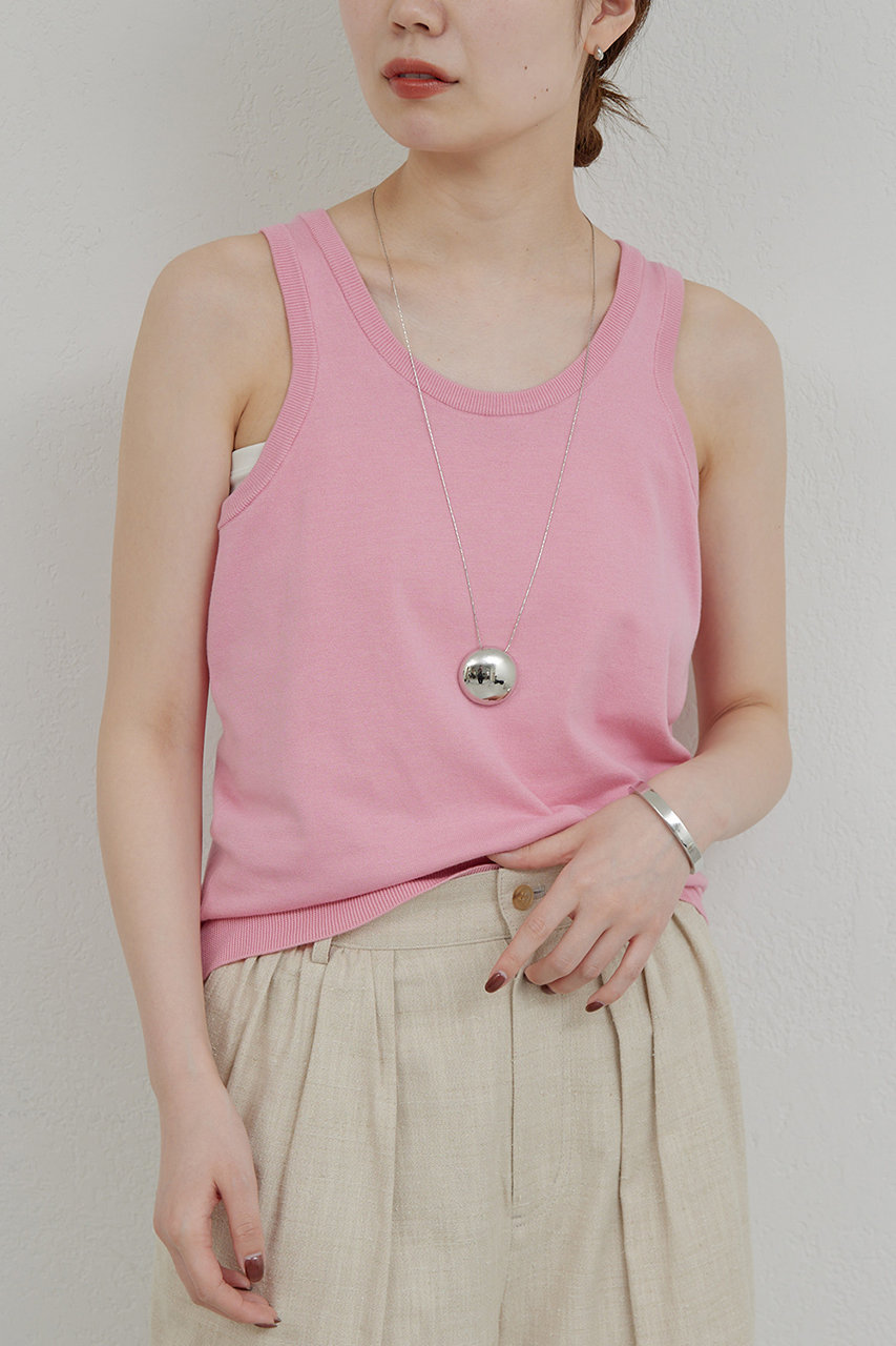 GALLARDAGALANTE 【HERITANOVUM】シーアイランドコットンタンクトップ (ピンク, F) ガリャルダガランテ ELLE SHOP GALLARDAGALANTE 【HERITANOVUM】シーアイランドコットンタンクトップ (ピンク, F) ガリャルダガランテ ELLE SHOP