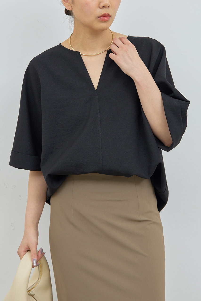 GALLARDAGALANTE スキッパーブラウス (ブラック, F) ガリャルダガランテ ELLE SHOP GALLARDAGALANTE スキッパーブラウス (ブラック, F) ガリャルダガランテ ELLE SHOP