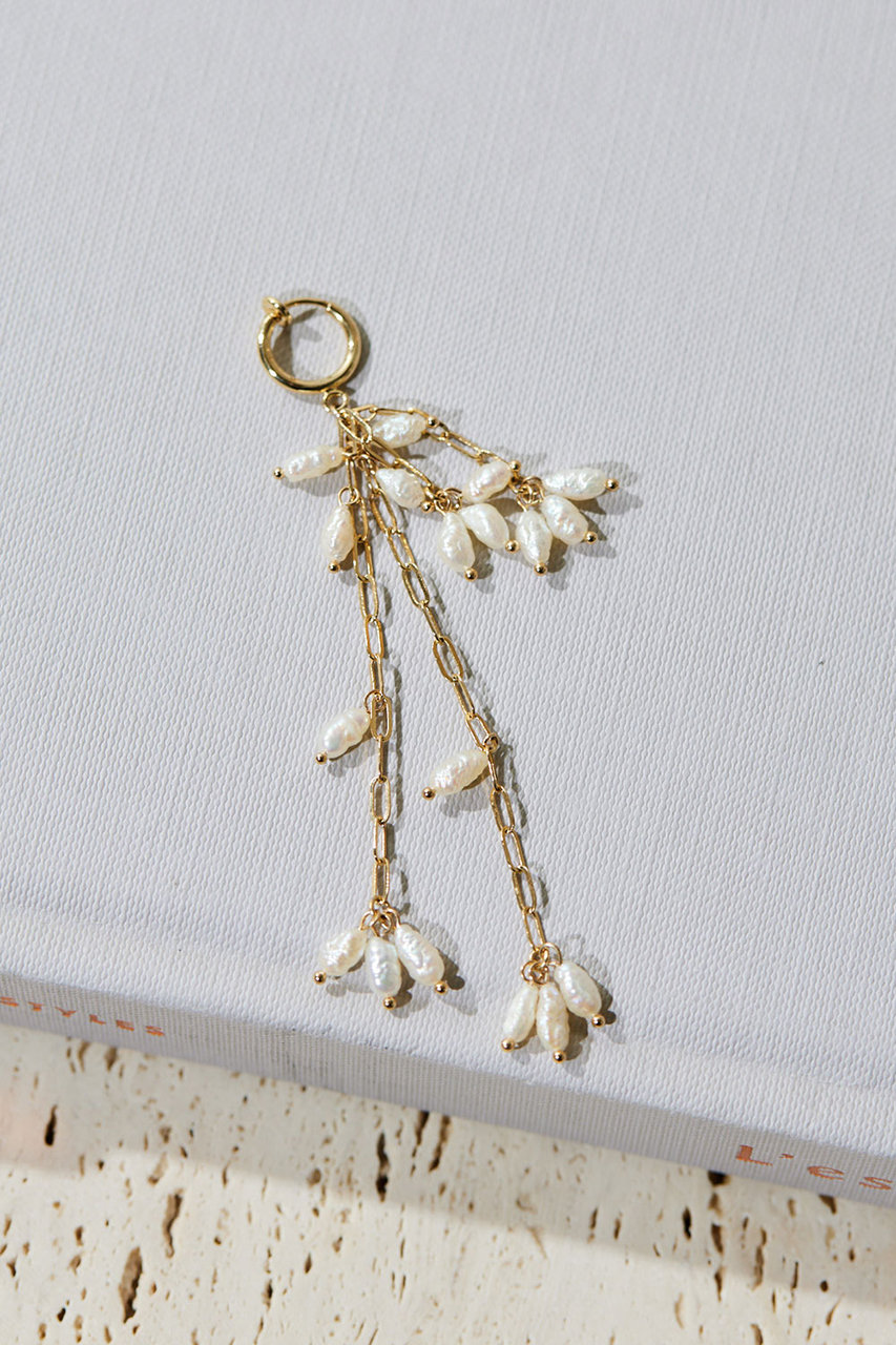 GALLARDAGALANTE ライスパールシングルイヤリング (ゴールド, F) ガリャルダガランテ ELLE SHOP GALLARDAGALANTE ライスパールシングルイヤリング (ゴールド, F) ガリャルダガランテ ELLE SHOP