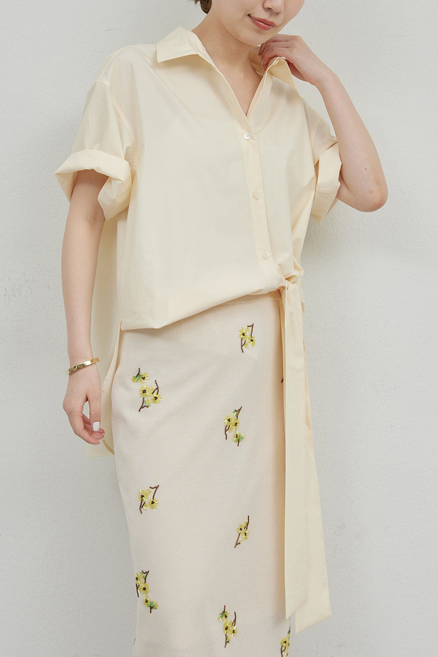 GALLARDAGALANTE 【HERITANOVUM】タイプライタータイドシャツ (レモンイエロー, F) ガリャルダガランテ ELLE SHOP GALLARDAGALANTE 【HERITANOVUM】タイプライタータイドシャツ (レモンイエロー, F) ガリャルダガランテ ELLE SHOP