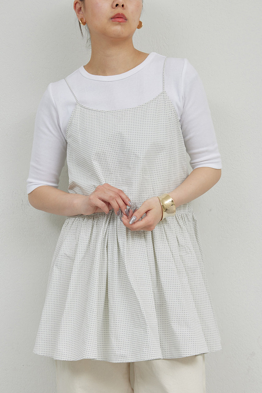 GALLARDAGALANTE 【HERITANOVUM】ドビータフタキャミソール (ホワイト, F) ガリャルダガランテ ELLE SHOP GALLARDAGALANTE 【HERITANOVUM】ドビータフタキャミソール (ホワイト, F) ガリャルダガランテ ELLE SHOP