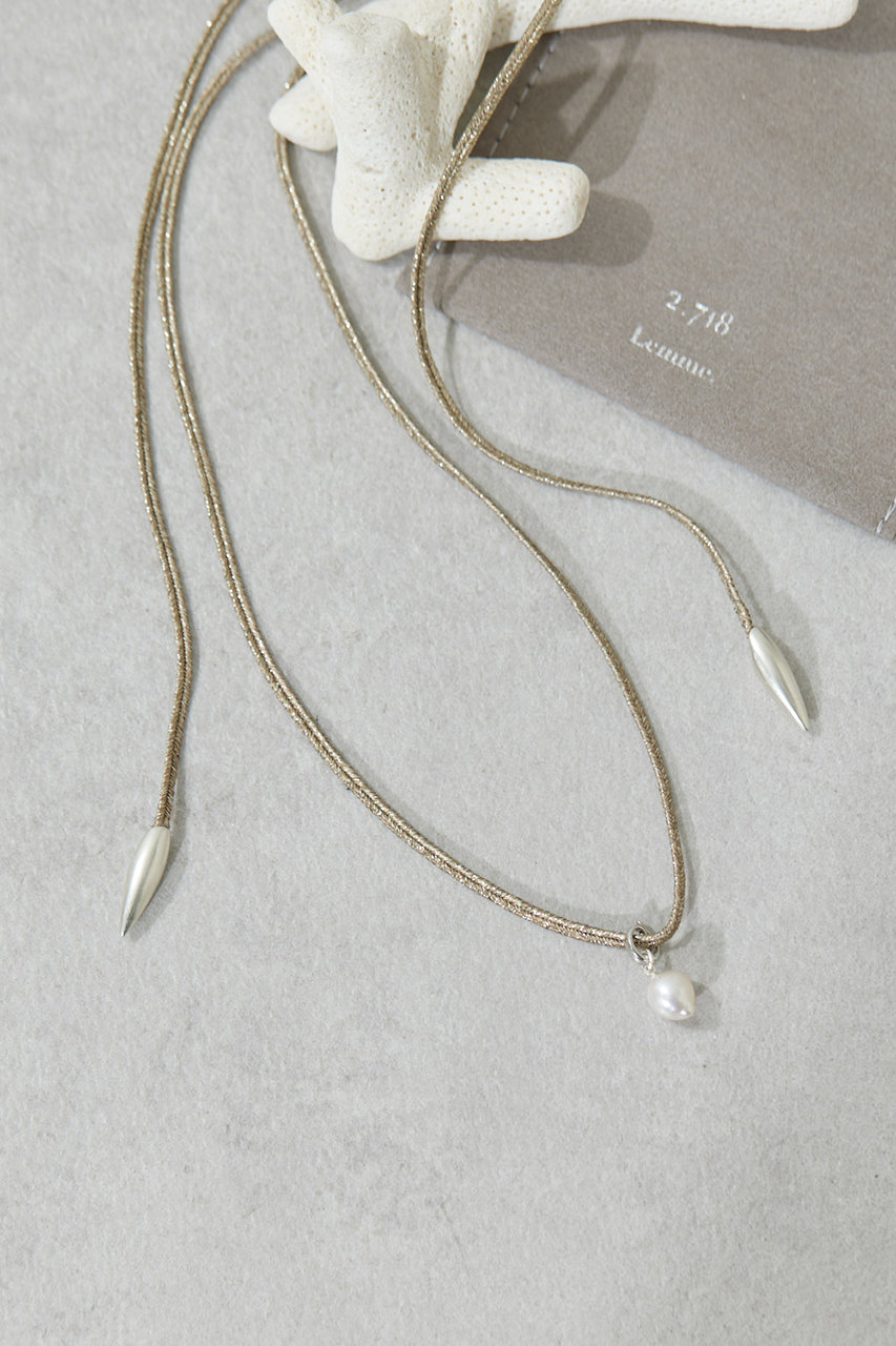 GALLARDAGALANTE 【2.718×Lemme.】パールコードチョーカー (シルバー, F) ガリャルダガランテ ELLE SHOP GALLARDAGALANTE 【2.718×Lemme.】パールコードチョーカー (シルバー, F) ガリャルダガランテ ELLE SHOP