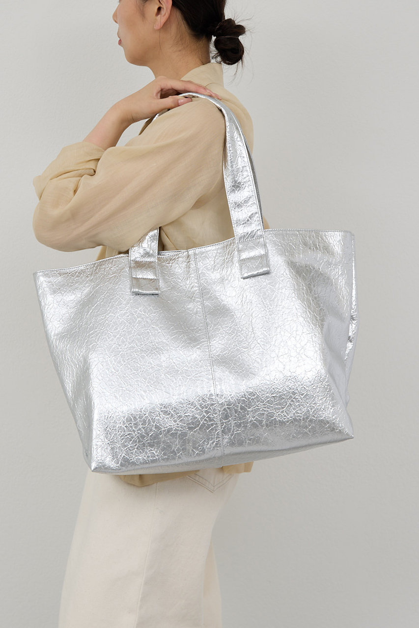 GALLARDAGALANTE 【2.718】パテントBIGトート (シルバー, F) ガリャルダガランテ ELLE SHOP GALLARDAGALANTE 【2.718】パテントBIGトート (シルバー, F) ガリャルダガランテ ELLE SHOP
