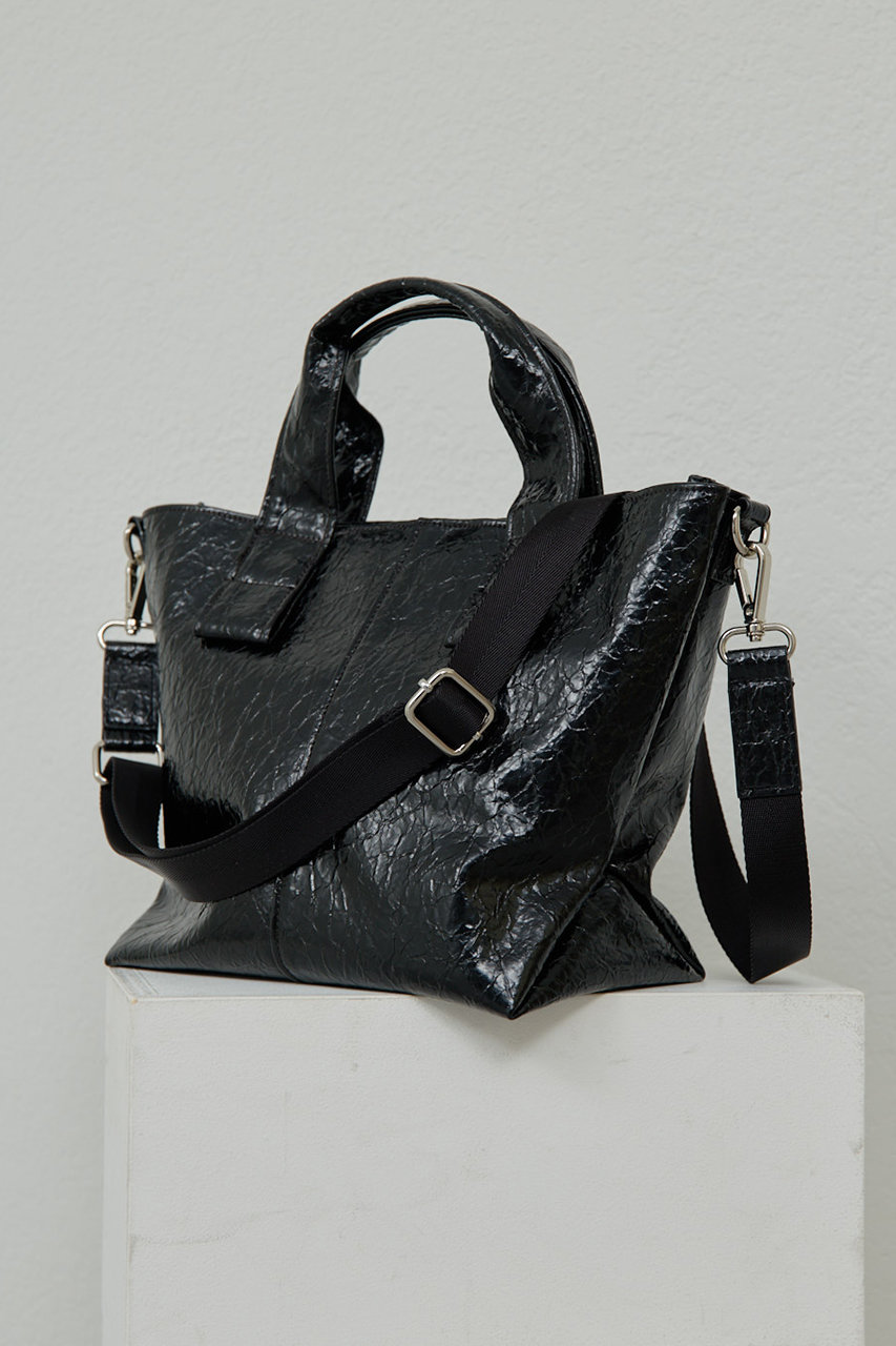 GALLARDAGALANTE 【2.718】パテントMIDIトート (ブラック, F) ガリャルダガランテ ELLE SHOP GALLARDAGALANTE 【2.718】パテントMIDIトート (ブラック, F) ガリャルダガランテ ELLE SHOP