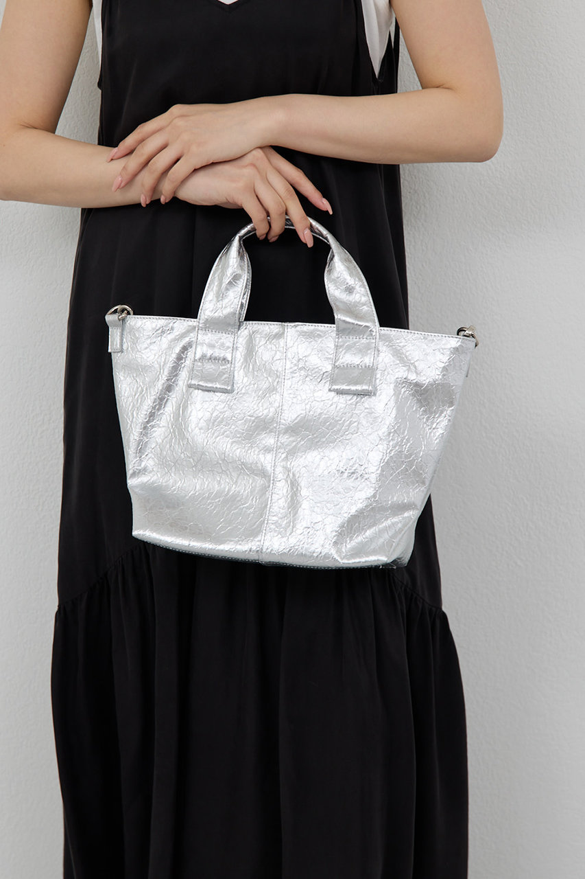 GALLARDAGALANTE 【2.718】パテントMIDIトート (シルバー, F) ガリャルダガランテ ELLE SHOP GALLARDAGALANTE 【2.718】パテントMIDIトート (シルバー, F) ガリャルダガランテ ELLE SHOP