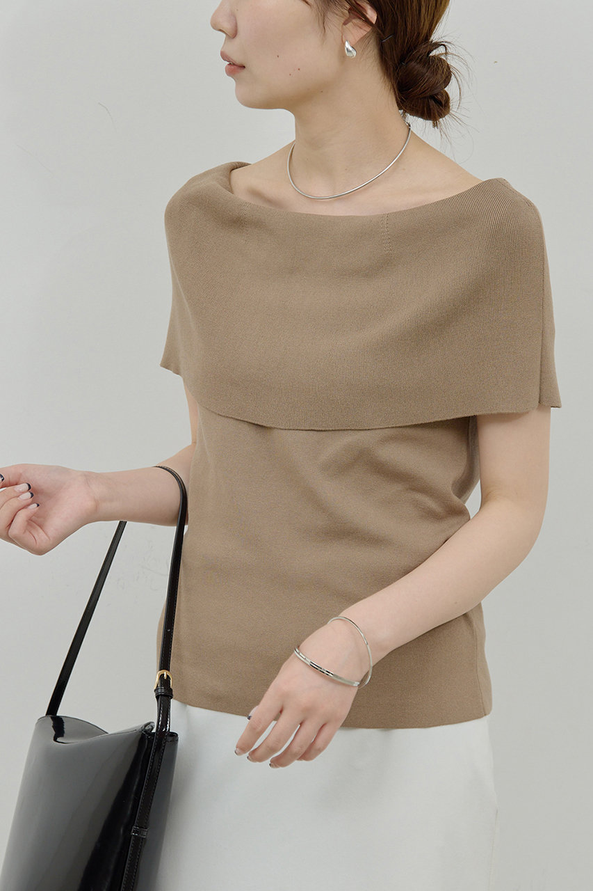 GALLARDAGALANTE アイシーコットンオフショルニット (グレージュ, F) ガリャルダガランテ ELLE SHOP GALLARDAGALANTE アイシーコットンオフショルニット (グレージュ, F) ガリャルダガランテ ELLE SHOP
